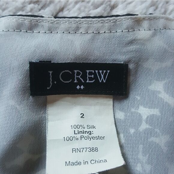 J. Crew Silk Ruffled Tank Top Zip Up Side Womens Size 2 - Picture 7 of 7